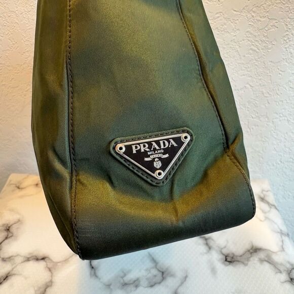 Prada Milano Shoulder Handbag Nylon Rolled Handles - Picture 4 of 13